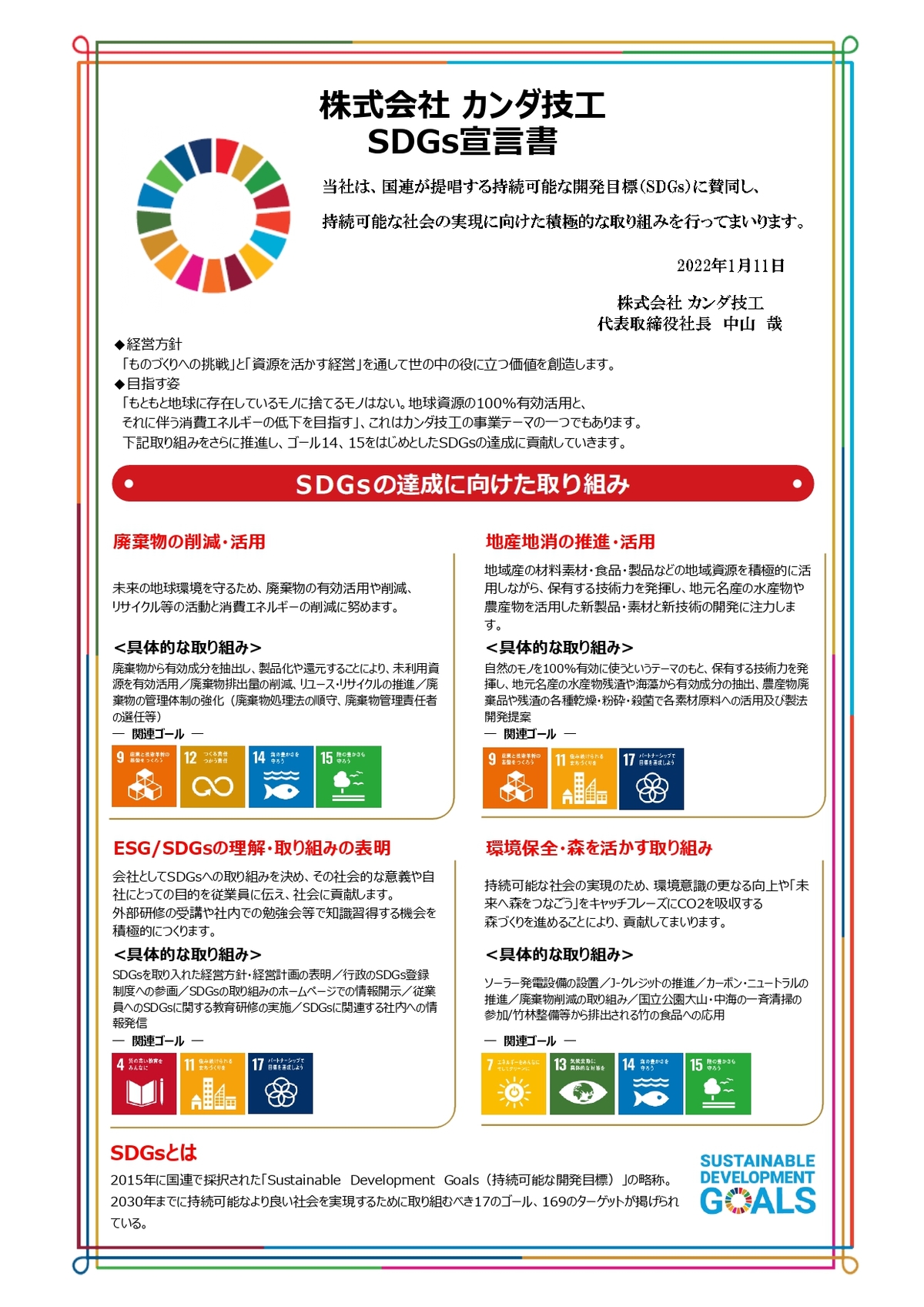 ＳＤＧｓ宣言書（訂正済）